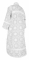 Стихарь алтарника - шёлк Ш3 "Георгиевский крест" (белый-серебро) (вид сзади), обыденная отделка