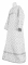 Стихарь алтарника - шёлк Ш3 "Канон" (белый-серебро), обыденная отделка