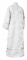 Стихарь алтарника - шёлк Ш4 "Почаев" (белый-серебро) (вид сзади), обыденная отделка