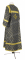 Стихарь алтарника - шёлк Ш2 "Острожский" (чёрный-золото) (вид сзади), обиходная отделка