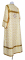 Стихарь алтарника - шёлк Ш3 "Канон" (белый-золото) (вид сзади), обыденная отделка