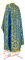 Греческое облачение священника - парча П "Пасхальный крест" (синее-золото) вид сзади, соборная отделка