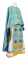 Греческое облачение священника - парча П "Шуя" (синее-золото) с бархатными вставками, обыденная отделка