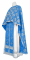 Греческое облачение священника - парча П "Мирликийская" (синее-серебро), обиходная отделка