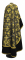 Греческое облачение священника - парча П "Псков" (чёрное-золото) с бархатными вставками, вид сзади, обиходная отделка