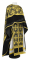 Греческое облачение священника - парча П "Псков" (чёрное-золото) с бархатными вставками, обиходная отделка