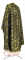Греческое облачение священника - парча П "Пасхальный крест" (чёрное-золото) вид сзади, соборная отделка