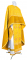 Греческое облачение священника - парча П "Коринф" (жёлтое-золото) с бархатными вставками, обиходная отделка