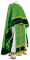 Греческое облачение священника - парча П "Пасхальное яйцо" (зелёное-золото), с бархатными вставками, обиходная отделка