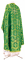 Греческое облачение священника - парча П "Пасхальный крест" (зелёное-золото) вид сзади, соборная отделка