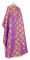 Греческое облачение священника - парча П "Мирликийская" (фиолетовое-золото) вид сзади, обиходная отделка