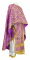 Греческое облачение священника - парча П "Николаев" (фиолетовое-золото), обиходная отделка