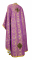 Греческое облачение священника - парча П "Василия" (фиолетовое-золото) вид сзади, обыденная отделка