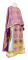 Греческое облачение священника - парча П "Шуя" (фиолетовое-золото) с бархатными вставками, обыденная отделка
