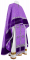 Греческое облачение священника - парча П "Пасхальное яйцо" (фиолетовое-серебро), с бархатными вставками, обиходная отделка