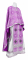 Греческое облачение священника - парча П "Шуя" (фиолетовое-серебро) с бархатными вставками, обыденная отделка