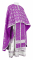 Греческое облачение священника - парча П "Лавра" (фиолетовое-серебро), обиходная отделка