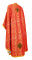 Греческое облачение священника - парча П "Василия" (красное-золото) вид сзади, обыденная отделка