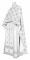 Греческое облачение священника - парча П "Мирликийская" (белое-серебро), обиходная отделка