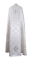 Греческое облачение священника - парча П "Острожская" (белое-серебро) вид сзади, обиходная отделка
