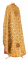 Греческое облачение священника - парча П "Алания" ПГ1 (жёлтое-золото с бордо) (вид сзади), обиходные кресты