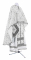 Греческое облачение священника - парча П "Алания" (белое-серебро), обиходные кресты