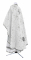 Греческое облачение священника - парча П "Алания" (белое-серебро) (вид сзади), обиходные кресты