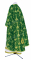 Греческое облачение священника - парча ПГ2 "Голгофа" (зелёное-золото) вид сзади, обиходная отделка