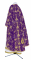 Греческое облачение священника - парча ПГ2 "Голгофа" (фиолетовое-золото) вид сзади, обиходная отделка