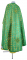 Греческое облачение священника - парча ПГ3 "Большой крест" (зелёное-золото) (вид сзади), обиходная отделка