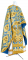 Греческое облачение священника - парча ПГ4 "Ваза" (синее-золото), обиходная отделка