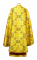 Греческое облачение священника - парча ПГ6 "Корсунь" (жёлтое-золото) вид сзади, обиходная отделка