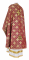 Греческое облачение священника - шёлк Ш3 "Миргород" (бордо-золото) вид сзади, обиходная отделка
