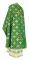 Греческое облачение священника - шёлк Ш3 "Миргород" (зелёное-золото) вид сзади, обиходная отделка