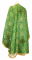 Греческое облачение священника - шёлк Ш3 "Никея" (зелёное-золото) вид сзади, обыденная отделка