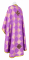 Греческое облачение священника - шёлк Ш3 "Коломна" (фиолетовое-золото) вид сзади, обиходная отделка