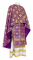 Греческое облачение священника - шёлк Ш3 "Миргород" (фиолетовое-золото), обиходная отделка