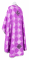 Греческое облачение священника - шёлк Ш3 "Коломна" (фиолетовое-серебро) вид сзади, обиходная отделка