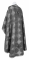 Греческое облачение священника - шёлк Ш3 "Коломна" (чёрное-серебро) вид сзади, обиходная отделка