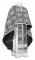Греческое облачение священника - шёлк Ш3 "Никея" (чёрное-серебро), обыденная отделка