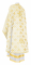 Греческое облачение священника - шёлк Ш3 "Миргород" (белое-золото) вид сзади, обиходная отделка