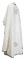 Греческое облачение священника - шёлк Ш3 "Мирликийский" (белое-серебро) вид сзади, обиходная отделка