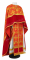 Греческое облачение священника - шёлк Ш4 "Псков" (красное-золото) с бархатными вставками, обиходная отделка