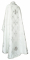 Греческое облачение священника - шёлк Ш4 "Подольск" (белое-серебро) (вид сзади), обиходная отделка