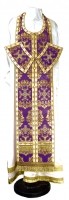 Требный комплект из парчи ПГ5 (фиолетовый/золото)