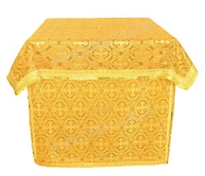 Облачение на престол из парчи П (жёлтый/золото)