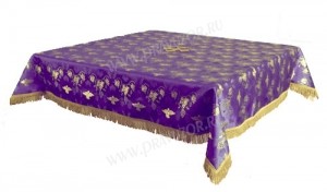 Пелена на престол/жертвенник из парчи ПГ1 (фиолетовый/золото)