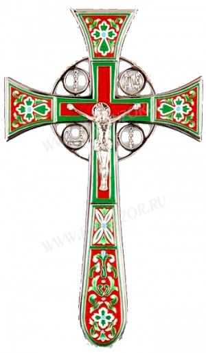 Крест напрестольный №4-1 (красно-зелёный)
