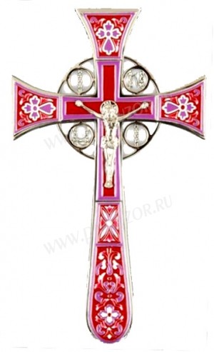 Крест напрестольный №4-1 (малиновый)
