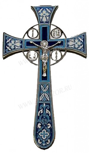 Крест напрестольный №4-1 (тёмно-синий)